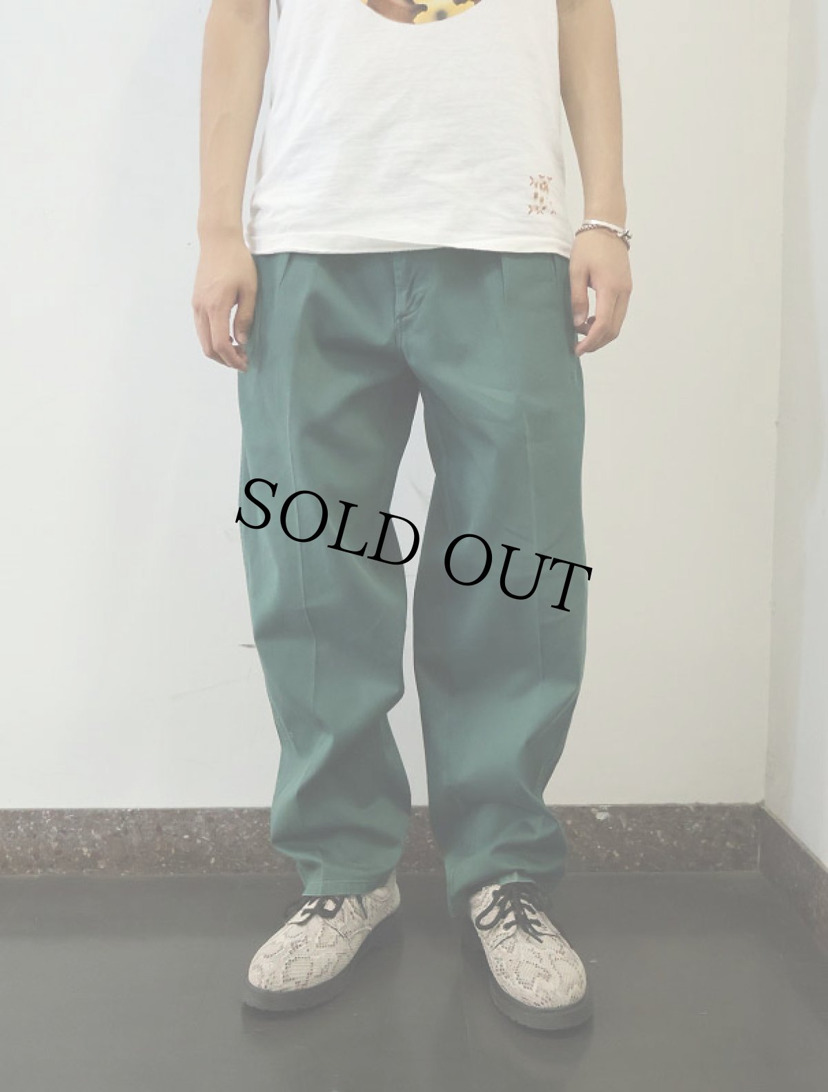 画像2: 90's POLO Ralph Lauren USA製  2タック チノトラウザーズ W32 (2)