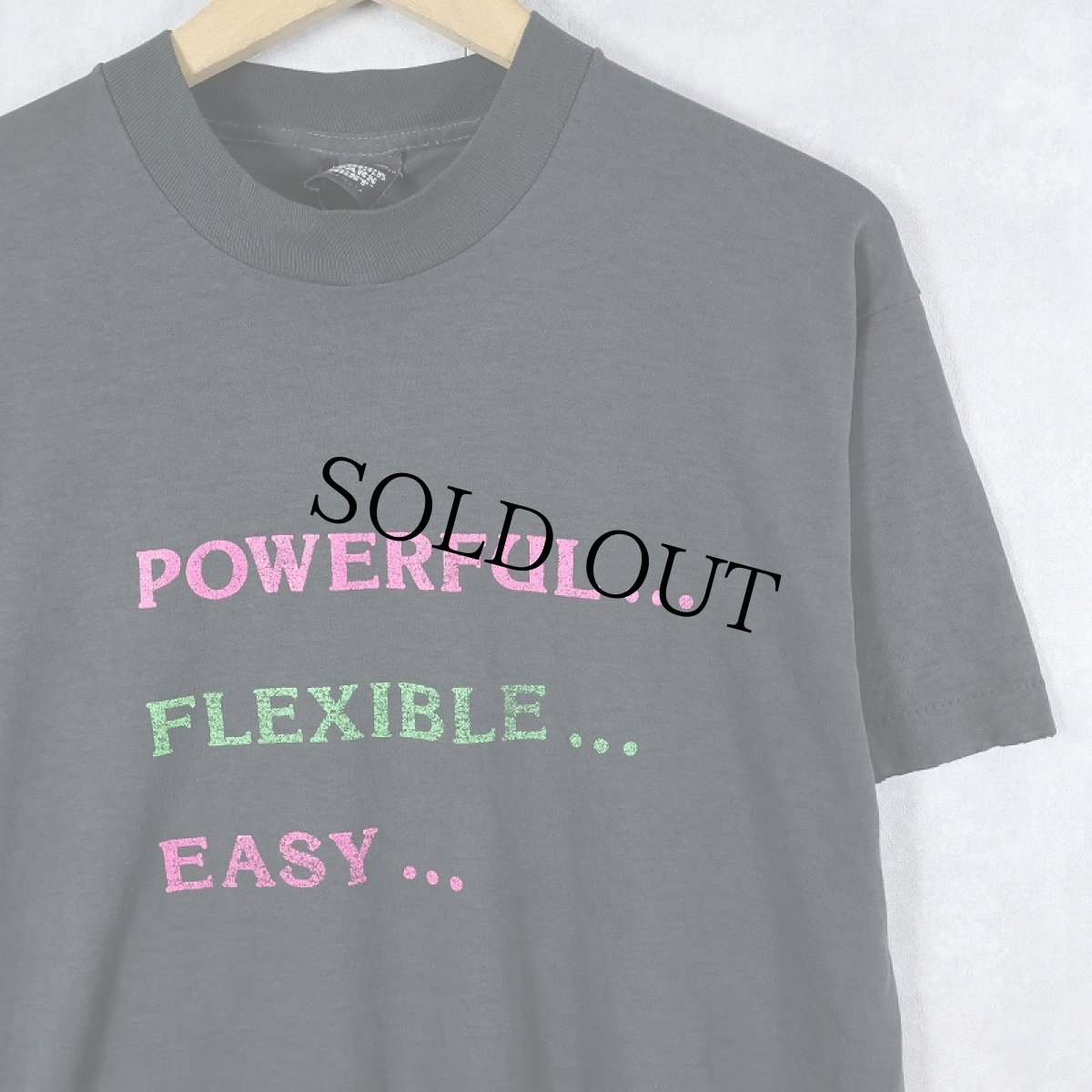 画像2: 80's GOLDEN SOFTWARE,INC. USA製 "POWERFUL FLEXIBLW EASY" テック企業プリントTシャツ BLACK L (2)