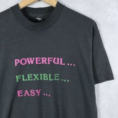 画像2: 80's GOLDEN SOFTWARE,INC. USA製 "POWERFUL FLEXIBLW EASY" テック企業プリントTシャツ BLACK L (2)