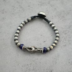 画像1: RORAN "Antique Silver × Antique Grass Beads" ブレスレット (1)