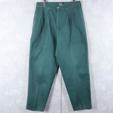 画像1: 90's POLO Ralph Lauren USA製  2タック チノトラウザーズ W32 (1)