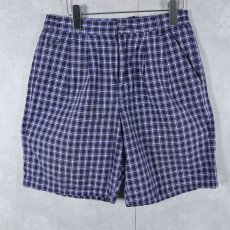 画像1: 90's Eddie Bauer EBTEK チェック柄 コットンショーツ W33 (1)