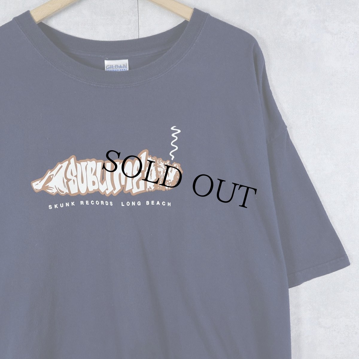 画像1: 90's〜 SUBLIME "Skunk Records" ロックバンドTシャツ NAVY 2XL (1)