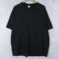 画像1: 90's JERZEES USA製 無地Tシャツ BLACK XL (1)