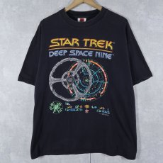 画像1: 90's STAR TREK USA製 "Deep Space Nine" SFテレビドラマプリントTシャツ BLACK XL  (1)