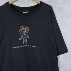 画像1: 90's LOU REED USA製 "FIGHTING FOR AN IDEA" シンガーソングライターツアーTシャツ BLACK XL (1)