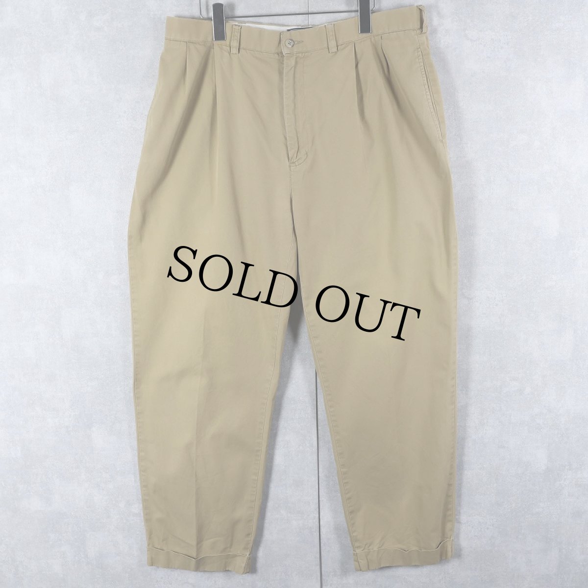 画像1: POLO Ralph Lauren "HAMMOND PANT" 2タックチノトラウザーズ W35 (1)