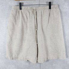 画像1: 90's SUNBELT USA製 リネンイージーショーツ L (1)