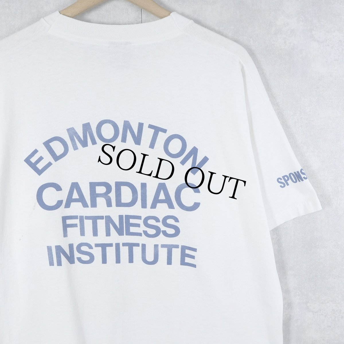 画像2: 90's EDMONTON CARDIAC FITNESS INSTITUTE CANADA製 イラストプリントTシャツ XL (2)