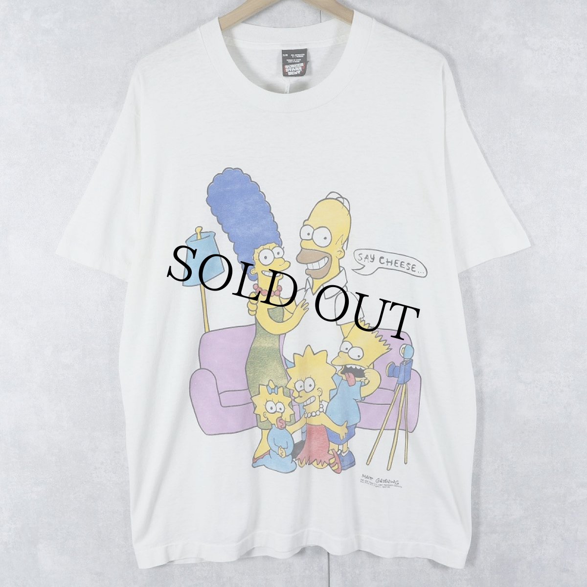 画像1: 90's THE SIMPSONS CANADA製 "SAY CHEESE..." キャラクタープリントTシャツ XL (1)