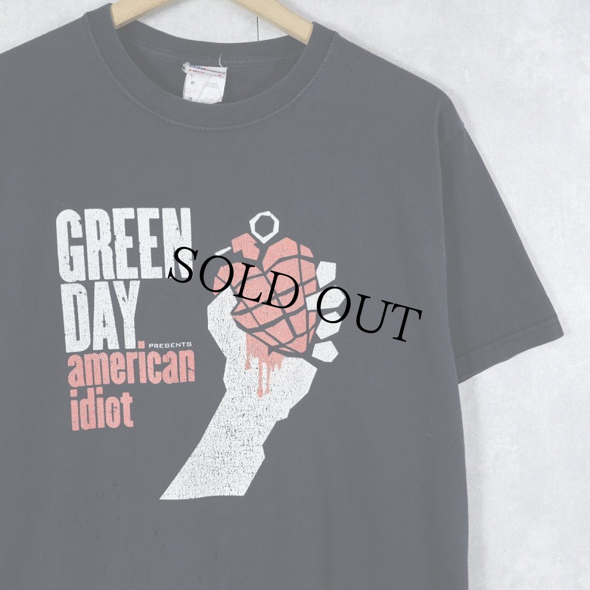 画像1: GREEN DAY "american idiot" ロックバンド アルバムプリントTシャツ BLACK M (1)