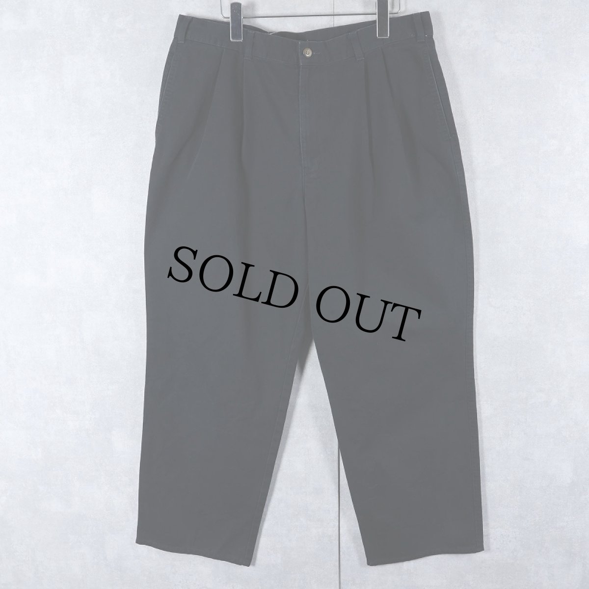画像1: DOCKERS 2タックチノトラウザーズ BLACK W35 (1)