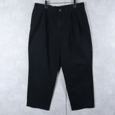 画像1: DOCKERS 2タックチノトラウザーズ BLACK W35 (1)