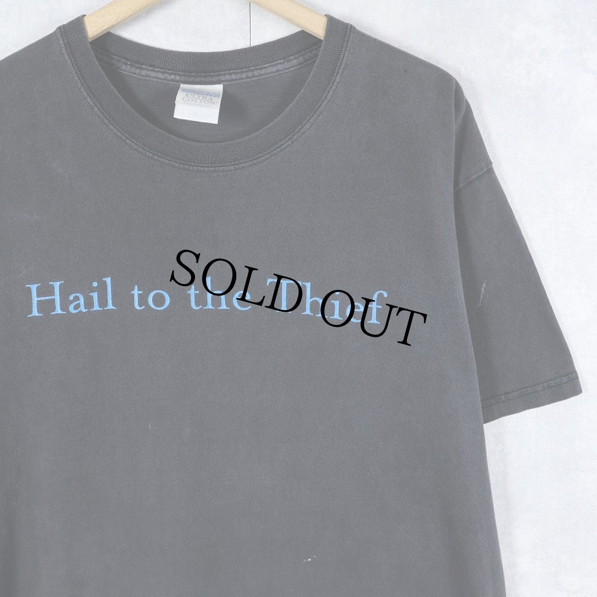 画像1: 2000's〜 RADIOHEAD "Hail to the Thief" ロックバンド アルバムプリントTシャツ BLACK L (1)