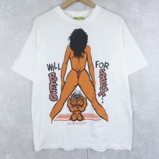 画像1: Jamaican Tee's "WILL BEG FOR SEX!" ジョークプリントTシャツ L (1)