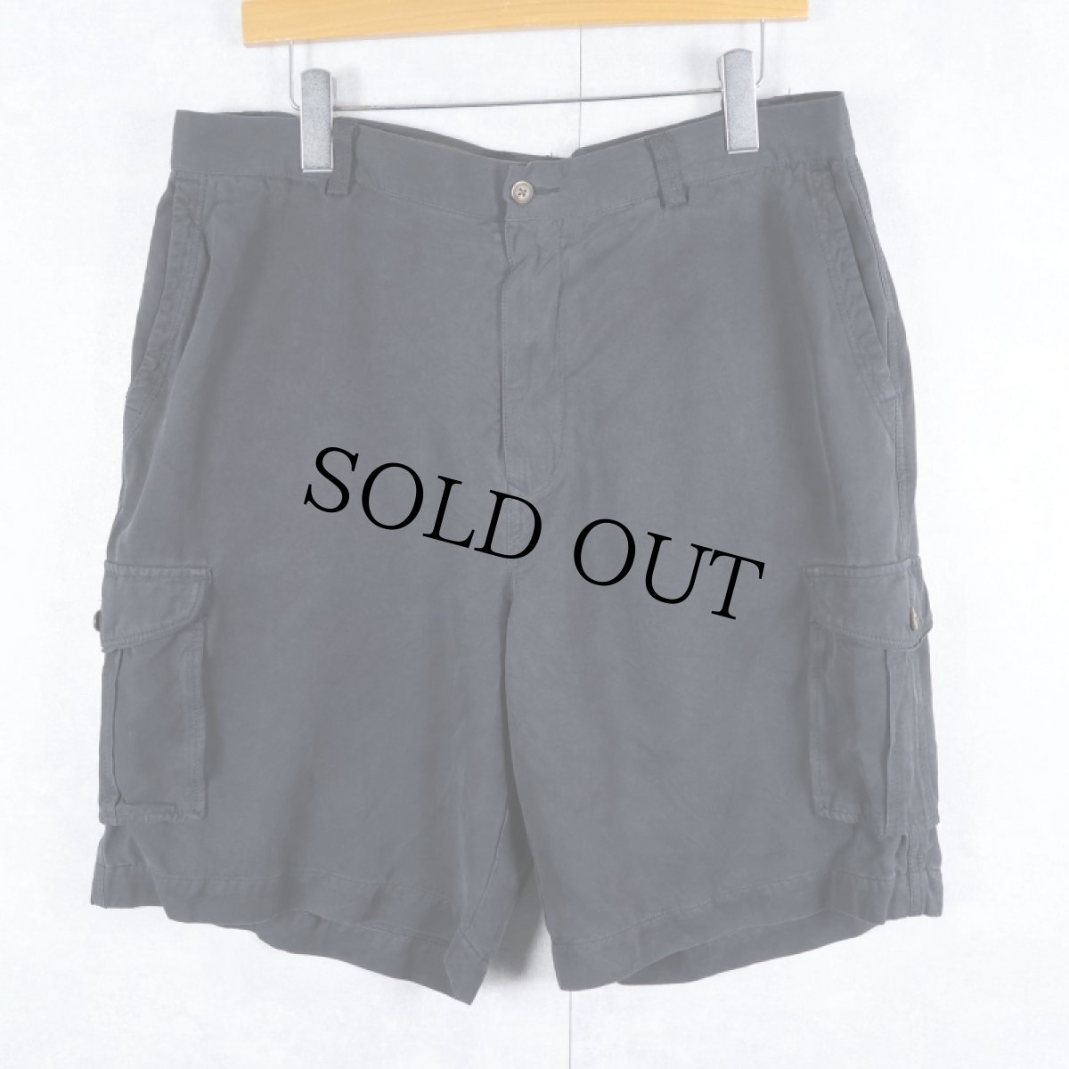 画像1: Tommy Bahama シルクカーゴショーツ BLACK W35 (1)