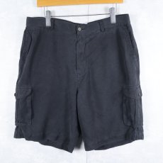 画像1: Tommy Bahama シルクカーゴショーツ BLACK W35 (1)