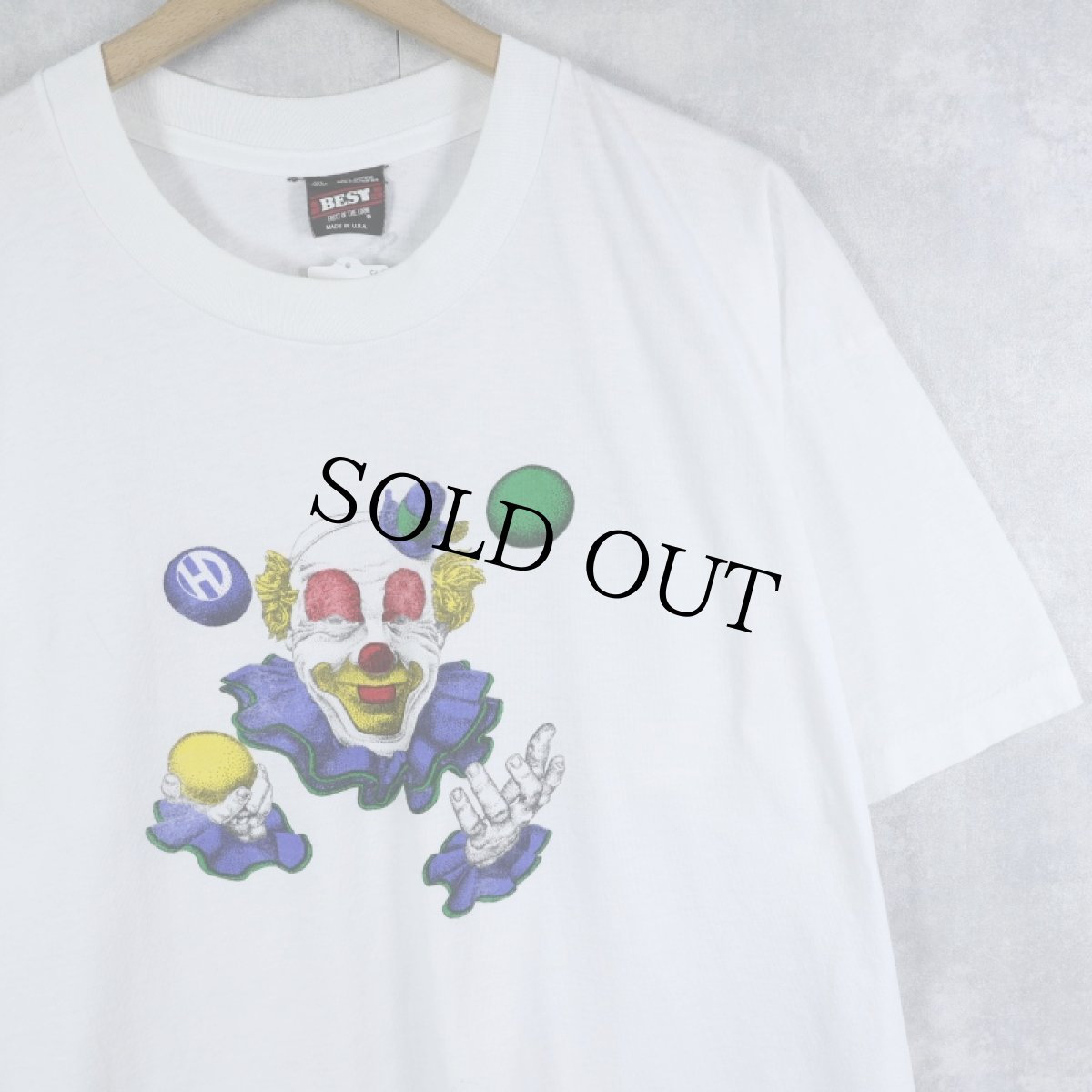 画像1: 90's USA製 ピエロプリントTシャツ XL (1)