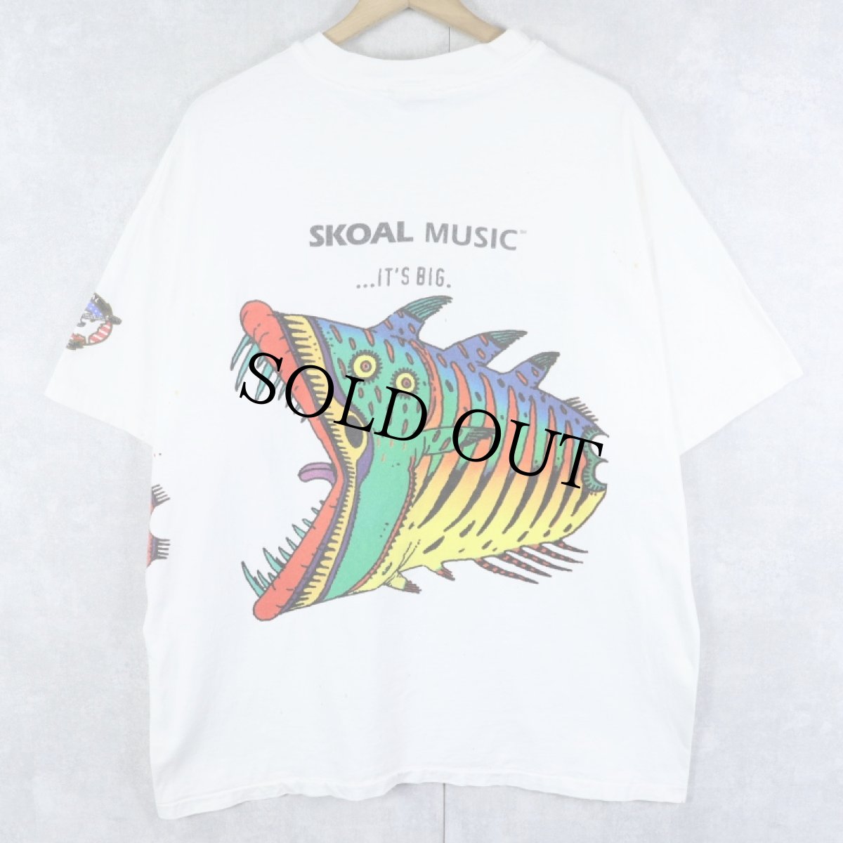 画像2: 90's SKOAL MUSIC USA製 "CATCH SKOAL MUSIC AT SPRING BREAK..." 音楽イベント 巻きプリントTシャツ XL (2)