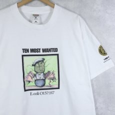 画像1: 2000's EM SCIENCE "TEN MOST WANTED" イラストプリントTシャツ XL (1)