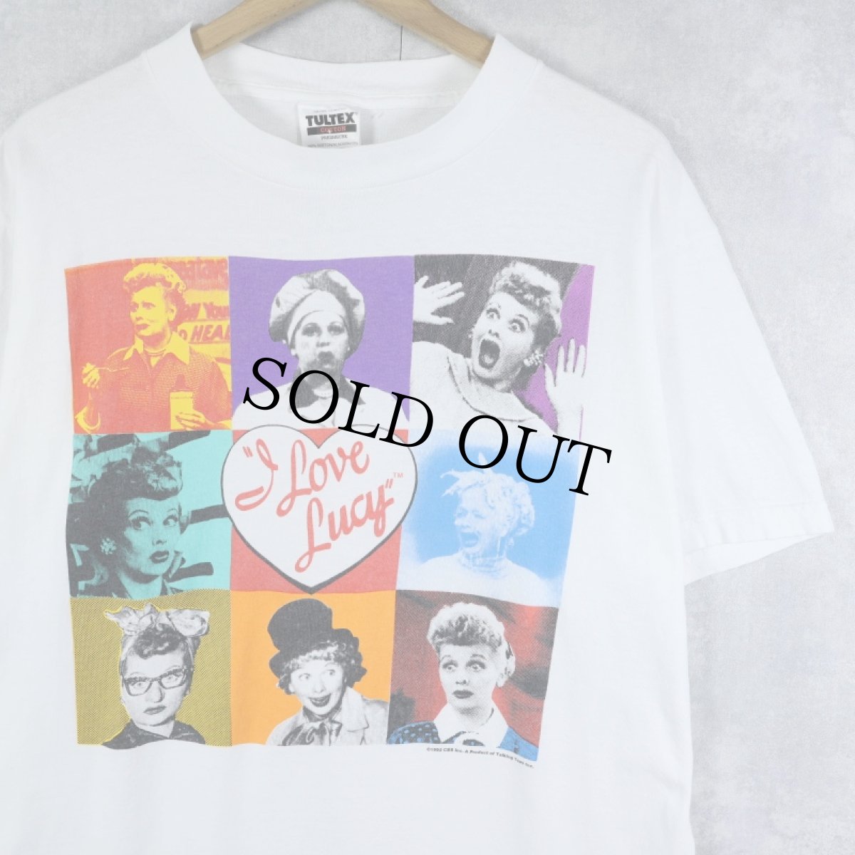 画像1: 90's USA製 "I Love Lucy" テレビドラマプリントTシャツ L (1)