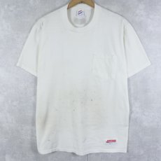 画像1: 90's JERZEES USA製 無地ポケットTシャツ L (1)