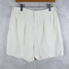 画像1: POLO Ralph Lauren 2タック コットンショーツ W32 (1)