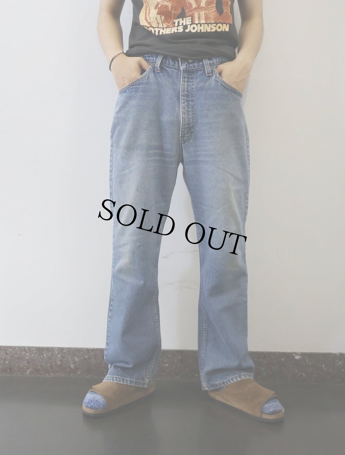 画像1: 90's Levi's 517 USA製 オレンジタブ ブーツカットデニムパンツ W35 (1)