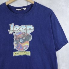 画像1: 70〜80's McGraw "Jeep" 車プリントTシャツ NAVY M (1)