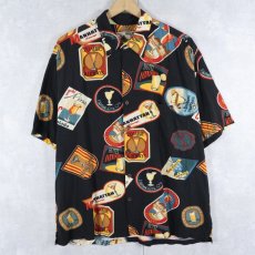 画像1: 90's TORI RICHARD HAWAII製 総柄 ビスコースハワイアンシャツ L (1)