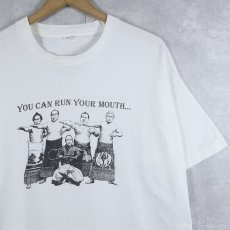 画像1: 90's "YOU CAN RUN YOUR MOUTH..." プリントTシャツ XL (1)