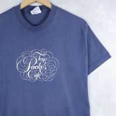 画像1: 80's USA製 "Tony Packo's Cafe" レストランプリントTシャツ NAVY L (1)