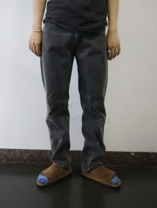 画像3: 90's Levi's 505 USA製 後染め ブラックデニムパンツ W31 (3)