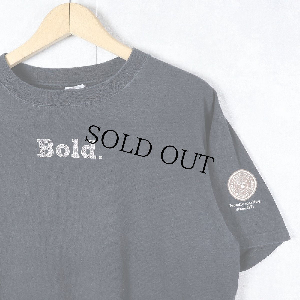 画像1: STARBUCKS COFFEE "Bold." プリントTシャツ BLACK M (1)