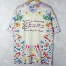 画像2: 90's George Washington "I GREW HEMP" タイダイ イラストプリントTシャツ XL (2)