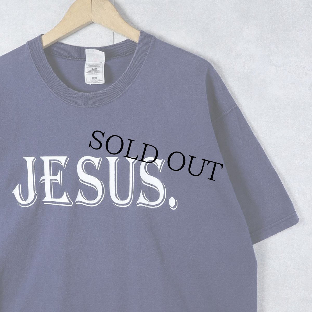 画像1: "JESUS." ジーザスプリントTシャツ NAVY XL (1)