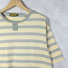 画像1: HARVEY LTD ボーダー柄 チョコチン Tシャツ XL (1)