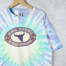 画像1: 2000's NEIL YOUNG "Summer Tour" タイダイ ミュージシャンツアーTシャツ XL (1)