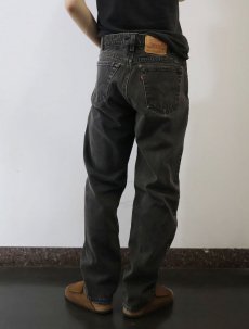 画像2: 90's Levi's 550 USA製 "サルファブラック" ブラックデニムパンツ W36 (2)