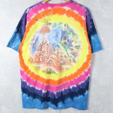 画像2: 90's LIQUID BLUE USA製 タイダイ イラストプリントTシャツ M (2)