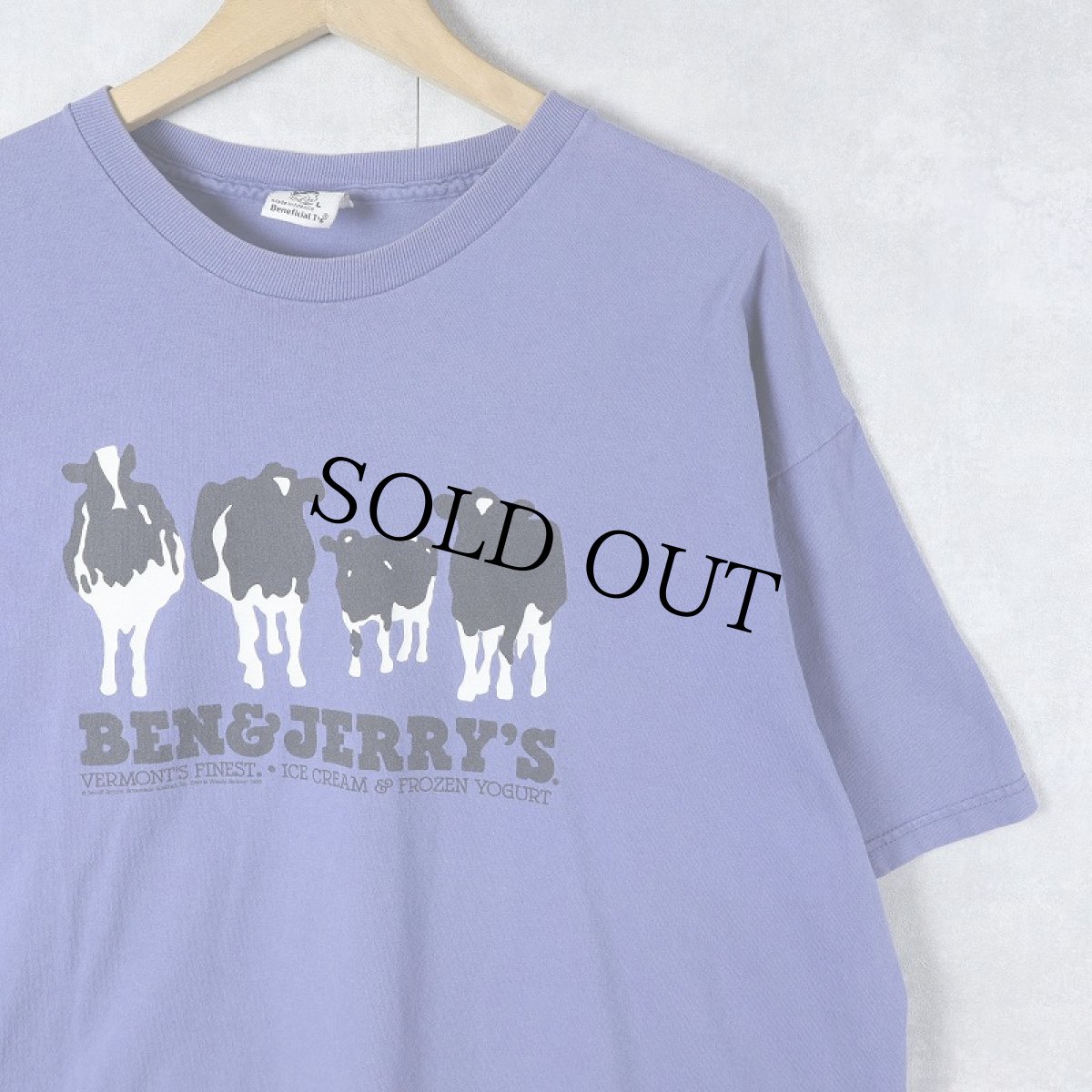 画像1: BEN&JERRY'S USA製 食品メーカー プリントTシャツ L (1)