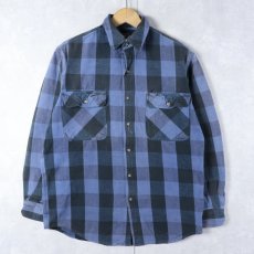 画像1: FIVE BROTHER バッファローチェック柄 ヘビーネルシャツ M (1)