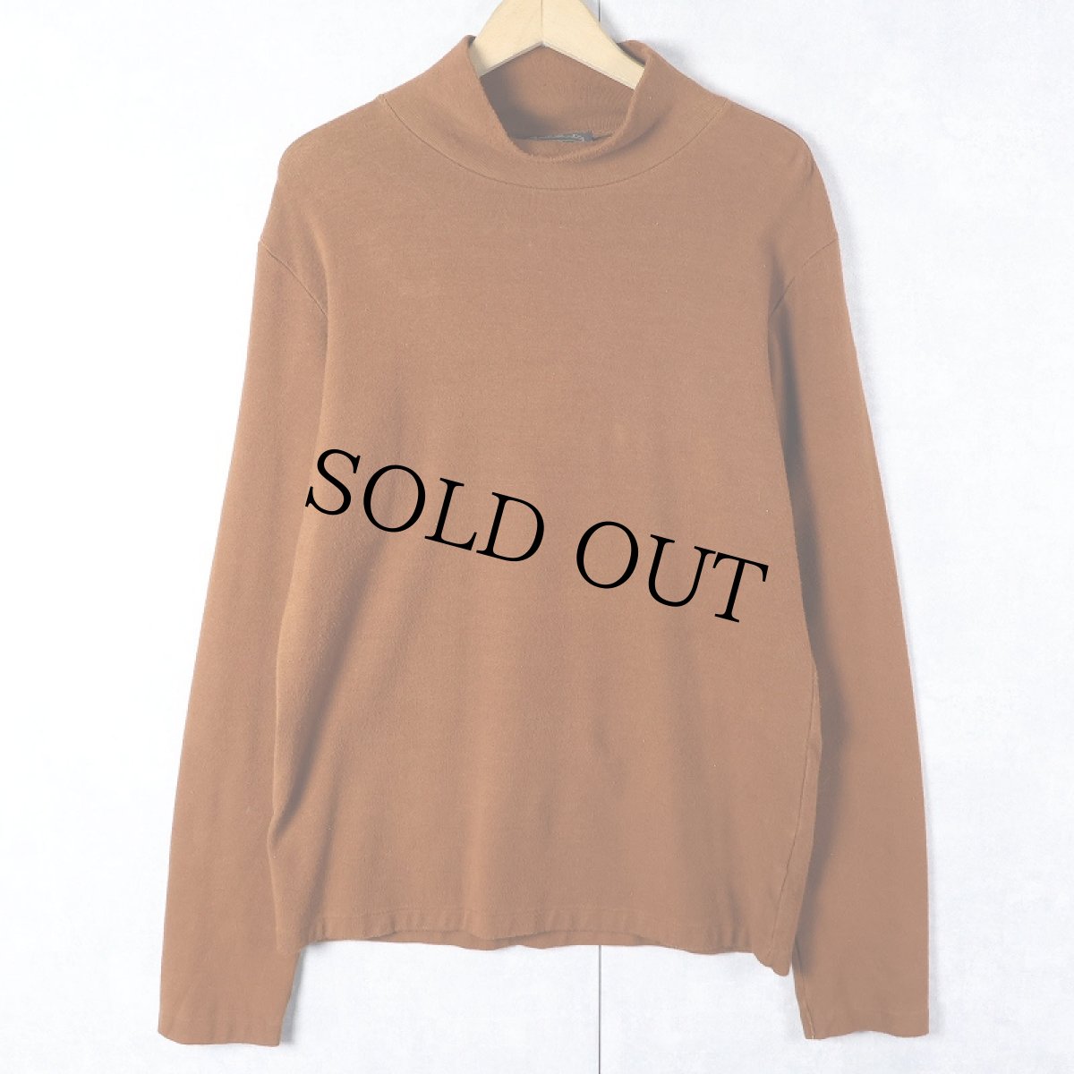 画像1: Ralph Lauren RRL レーヨン×コットン ハイネックロンT L (1)