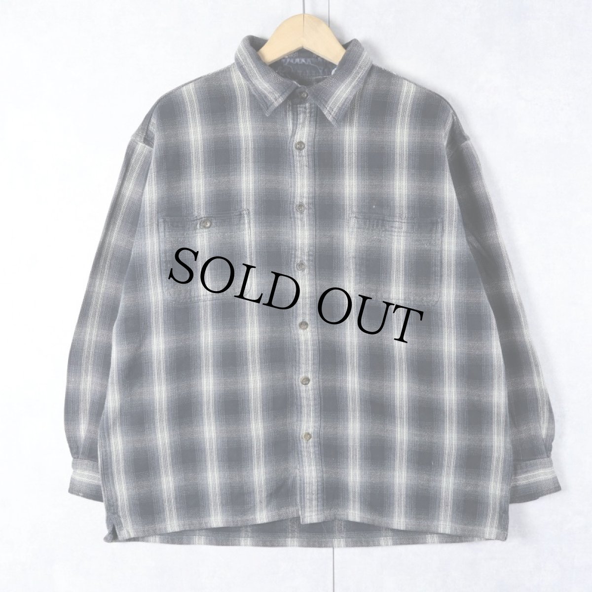 画像1: ST. JOHN'S BAY オンブレーチェック柄 ヘビーネルシャツ XL (1)