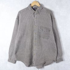 画像1: 90's JAZZMAN SPORTSWEAR ワッフル コットンボタンダウンシャツ M (1)