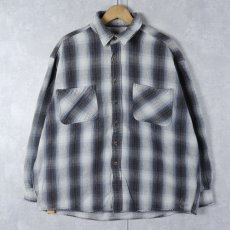 画像1: ST. JOHN'S BAY オンブレーチェック柄 ヘビーネルシャツ XL (1)