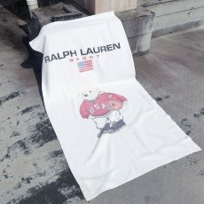 画像1: 90's POLO SPORT Ralph Lauren USA製 ポロベア ビーチタオル (1)
