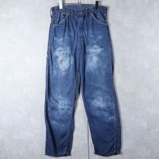 画像3: 60's WASHINGTON DEE CEE デニムペインターパンツ W29 (3)