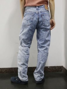 画像3: 90's Levi's 501 USA製 ケミカルウォッシュ デニムパンツ W33 (3)
