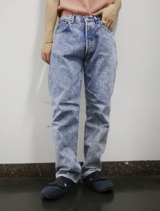 画像2: 90's Levi's 501 USA製 ケミカルウォッシュ デニムパンツ W33 (2)